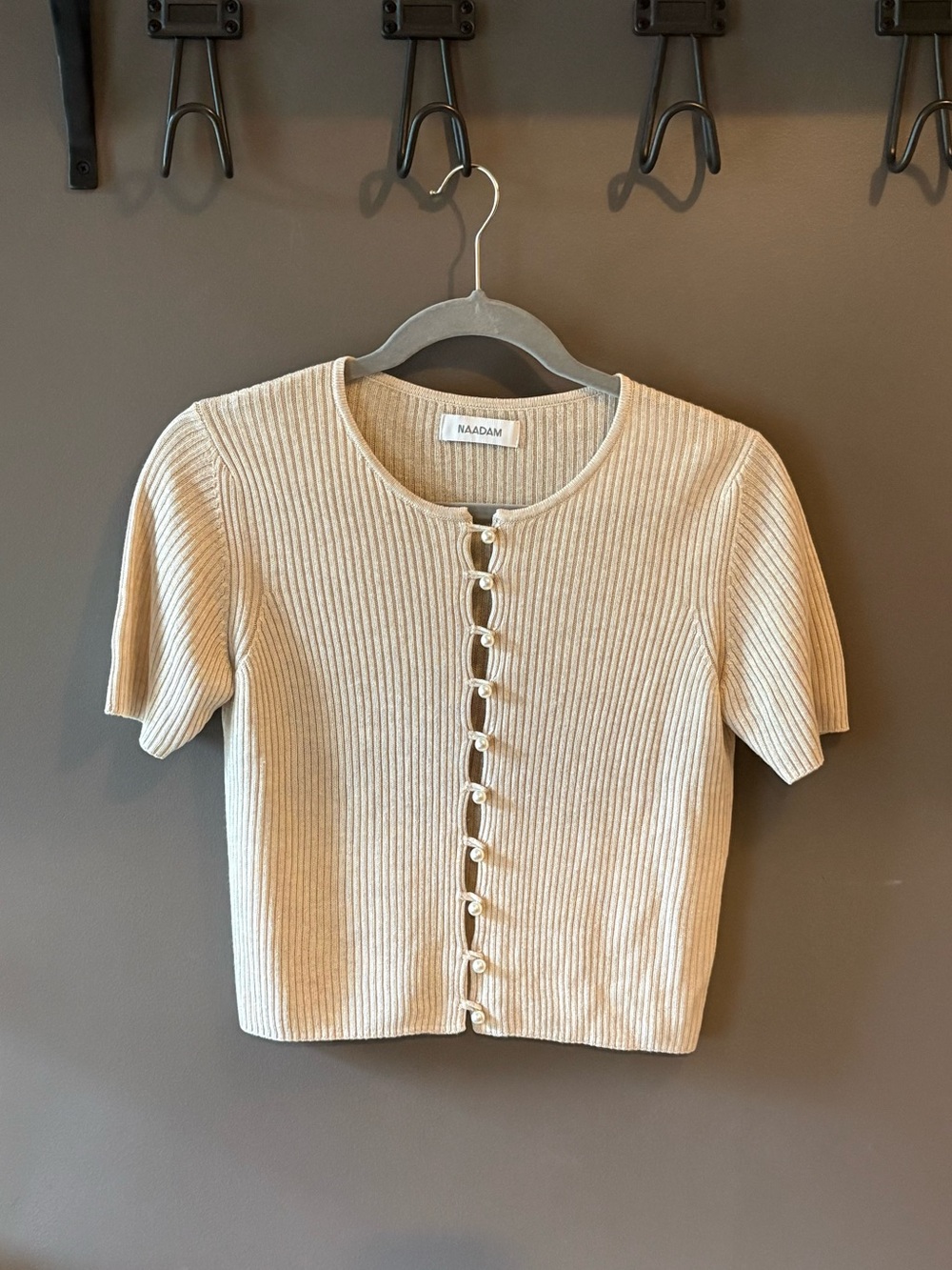 NAADAM Pearl Button Cashmere/Silk Cardigan - Small